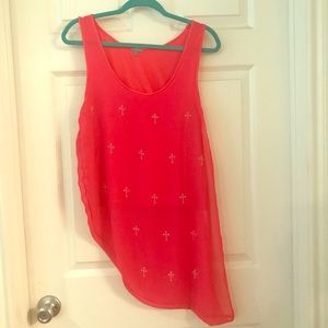 Charlotte Russe Tank Top with Crosses